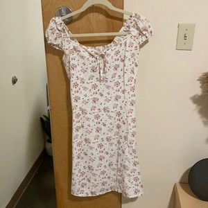 Romwe Floral Milkmaid’s Dress